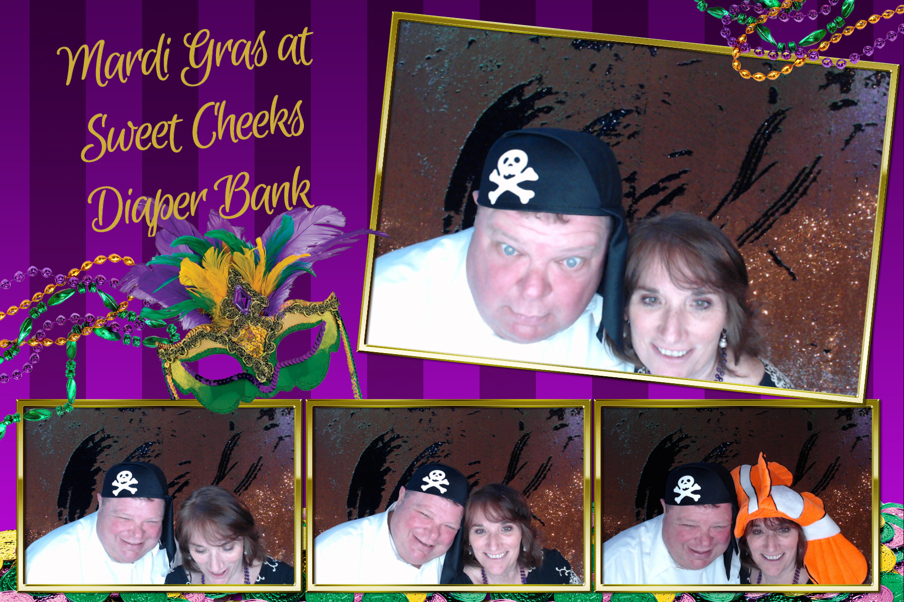 Mardi Gras @ Sweet Cheeks Diaper Bank | View more photos from the event at gallery.saycheesephotobooth.com/u/SayCheesePhotoBooth/Mardi-Gras-Sweet-Cheeks-Diaper-Bank