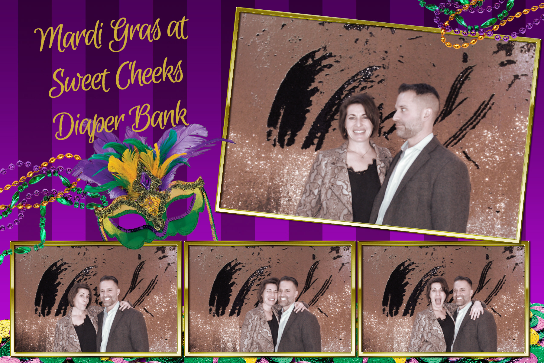 Mardi Gras @ Sweet Cheeks Diaper Bank | View more photos from the event at gallery.saycheesephotobooth.com/u/SayCheesePhotoBooth/Mardi-Gras-Sweet-Cheeks-Diaper-Bank
