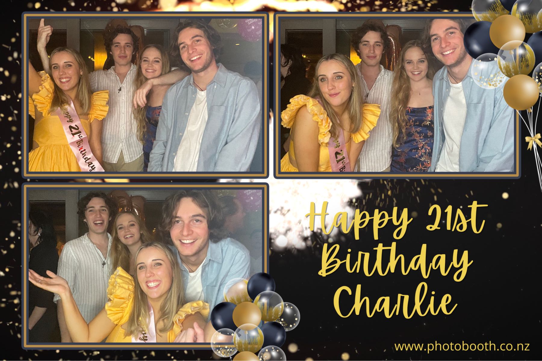 Charlie's 21st | View more photos from the event at gallery.photobooth.co.nz/u/SelfieCentral/Charlies-21st