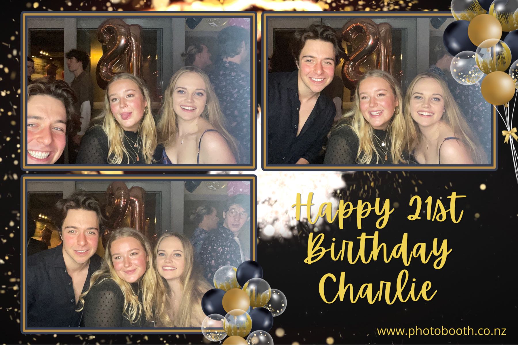 Charlie's 21st | View more photos from the event at gallery.photobooth.co.nz/u/SelfieCentral/Charlies-21st