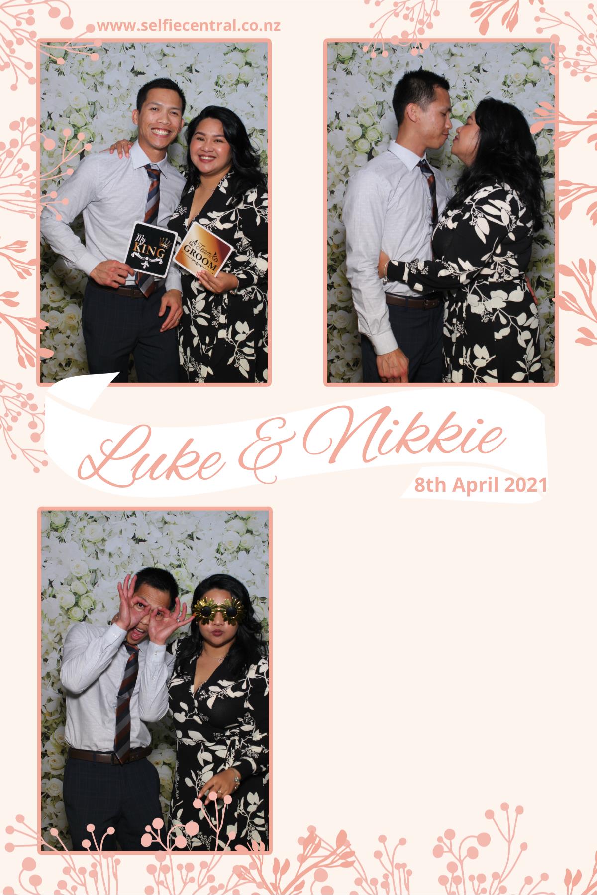 Luke & NIkkie's wedding | View more photos from the event at gallery.photobooth.co.nz/u/SelfieCentral/Luke-NIkkies-wedding