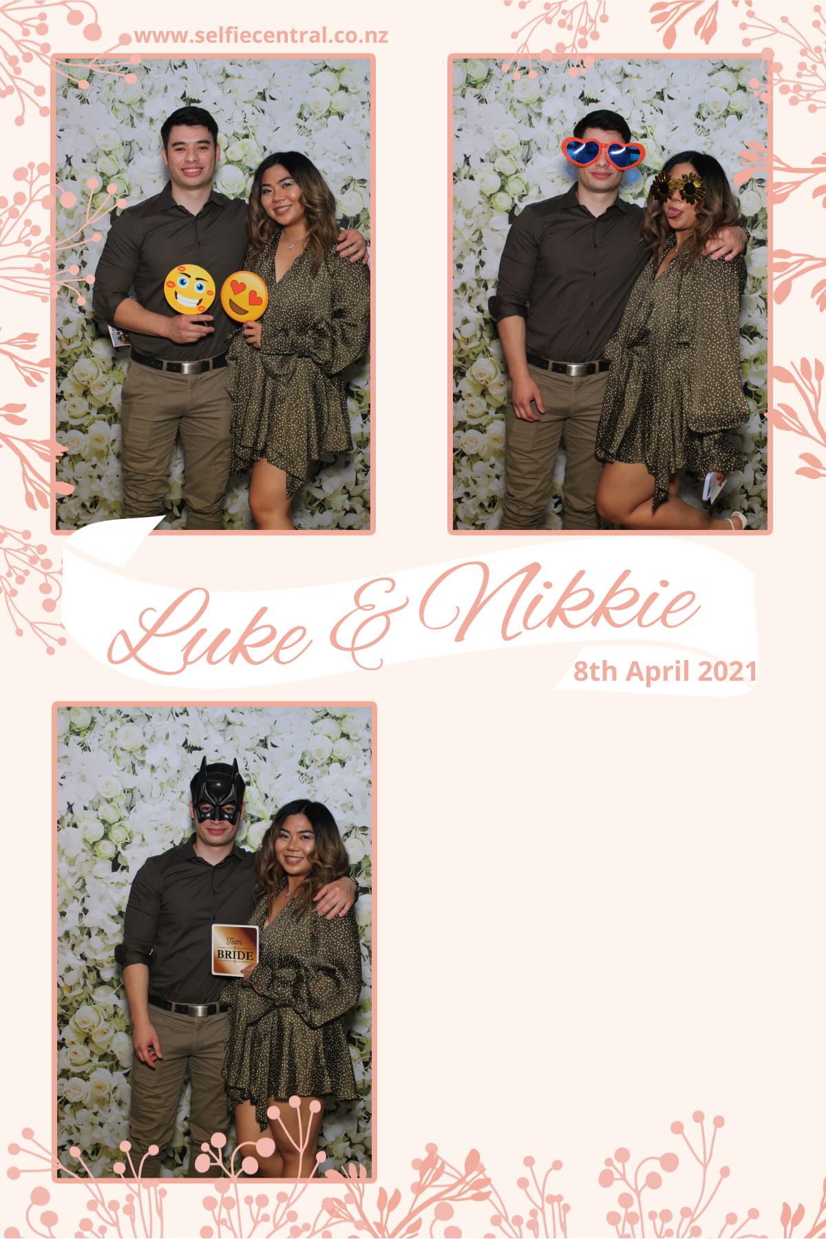 Luke & NIkkie's wedding | View more photos from the event at gallery.photobooth.co.nz/u/SelfieCentral/Luke-NIkkies-wedding