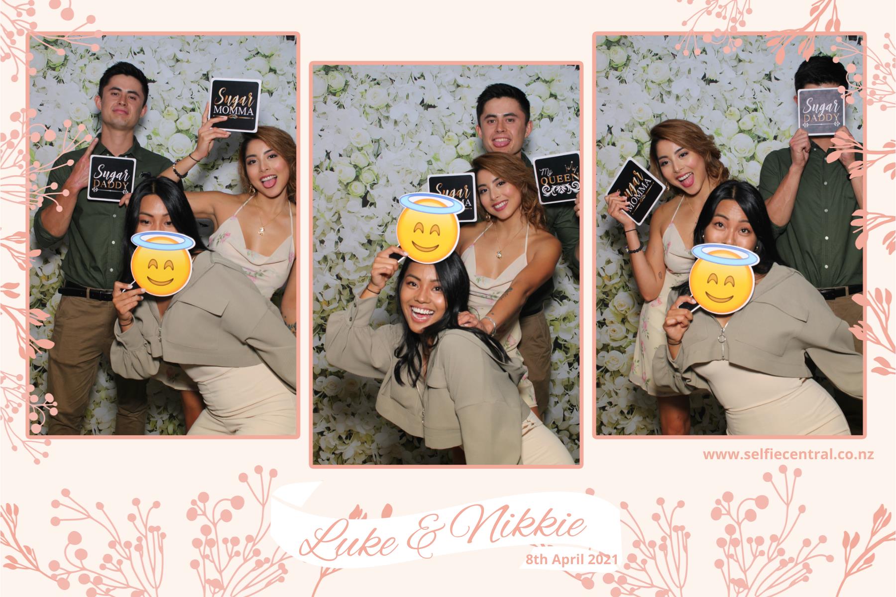 Luke & NIkkie's wedding | View more photos from the event at gallery.photobooth.co.nz/u/SelfieCentral/Luke-NIkkies-wedding