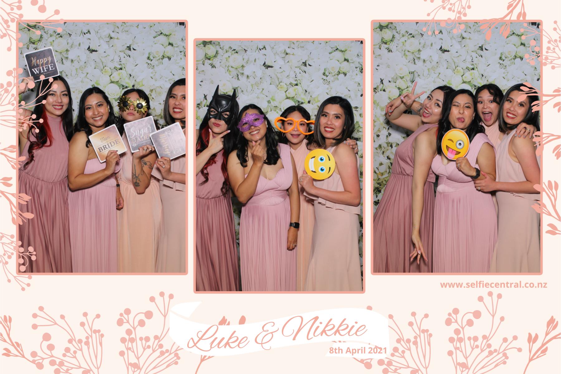 Luke & NIkkie's wedding | View more photos from the event at gallery.photobooth.co.nz/u/SelfieCentral/Luke-NIkkies-wedding