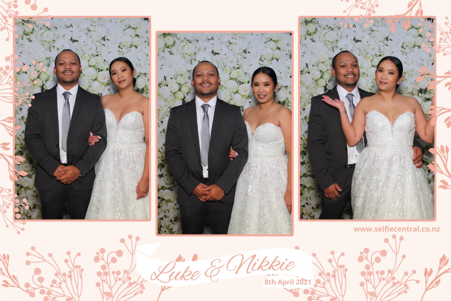 Luke & NIkkie's wedding | View more photos from the event at gallery.photobooth.co.nz/u/SelfieCentral/Luke-NIkkies-wedding
