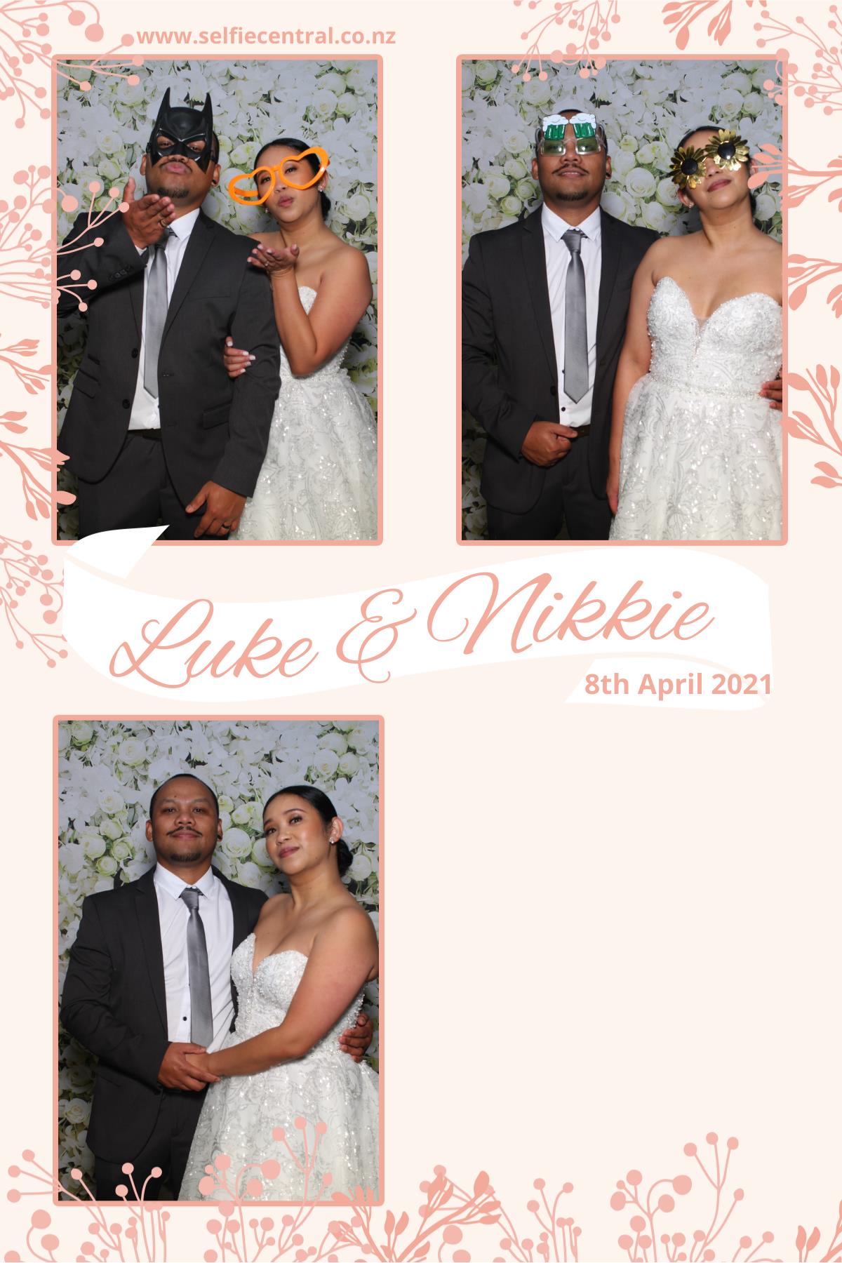 Luke & NIkkie's wedding | View more photos from the event at gallery.photobooth.co.nz/u/SelfieCentral/Luke-NIkkies-wedding