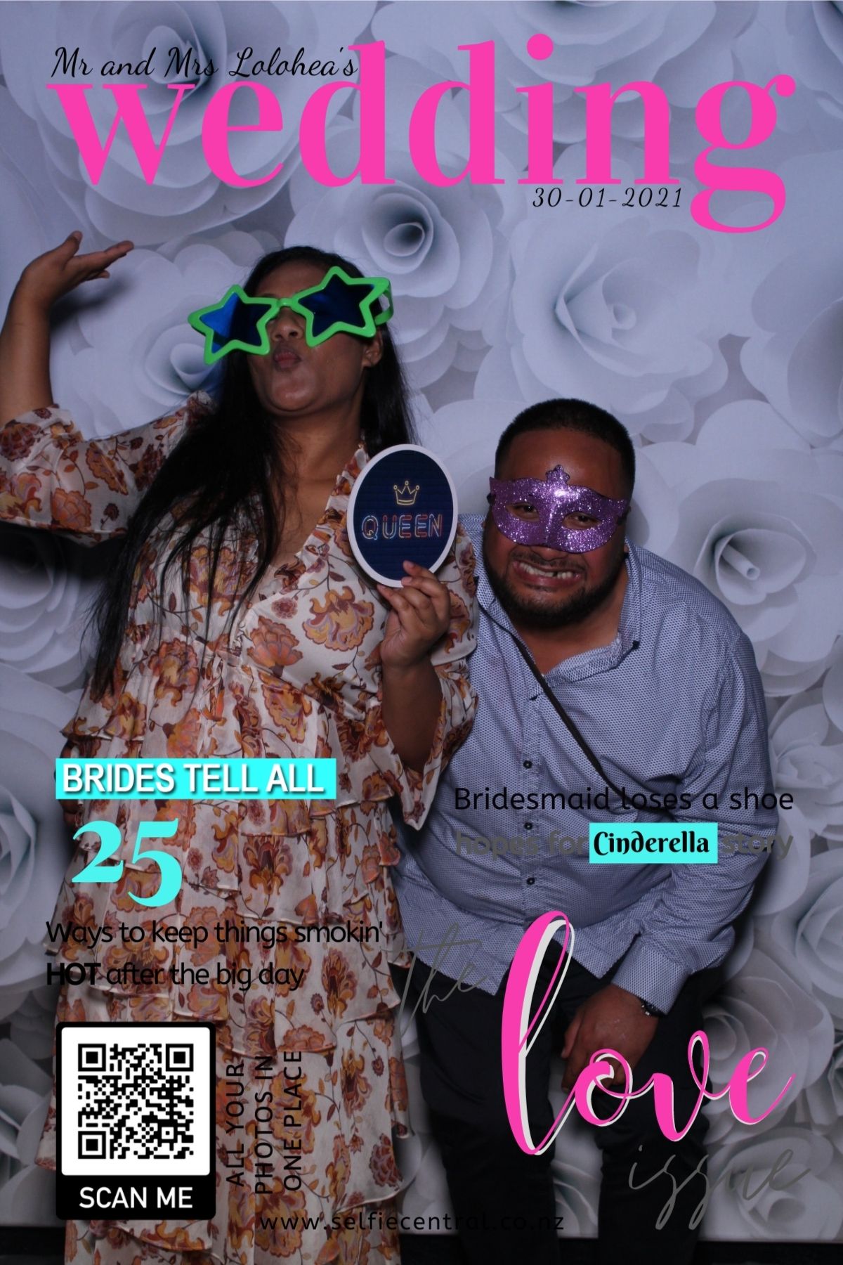 Taniela & Crystal's wedding | View more photos from the event at gallery.photobooth.co.nz/u/SelfieCentral/Taniela-Crystals-wedding