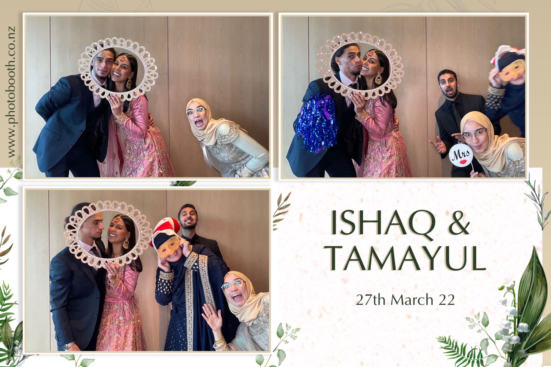 Ishaq & Tamayul's Wedding | View more photos from the event at gallery.photobooth.co.nz/u/SelfieCentral/Ishaq-Tamayuls-Wedding