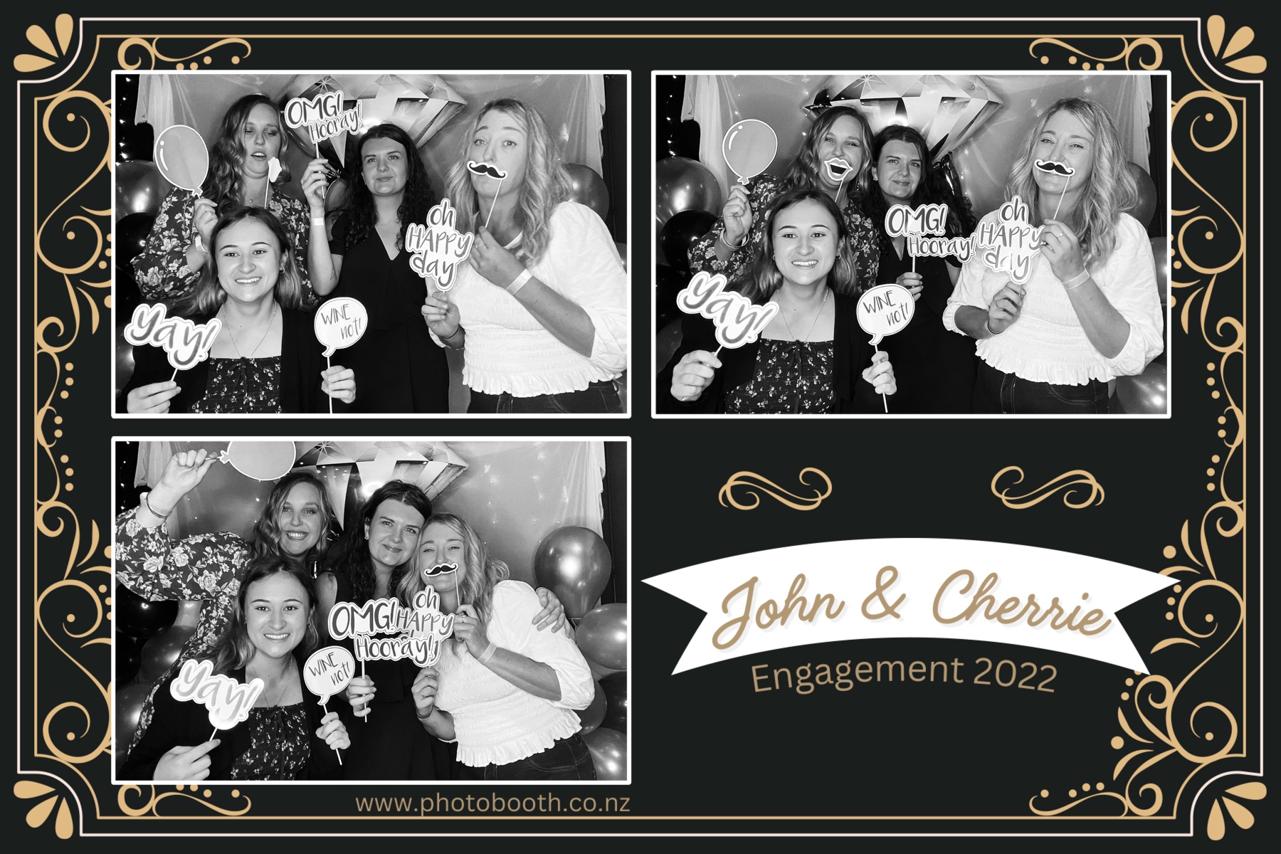 John & Cherrie's Engagement | View more photos from the event at gallery.photobooth.co.nz/u/SelfieCentral/John-Cherries-Engagement