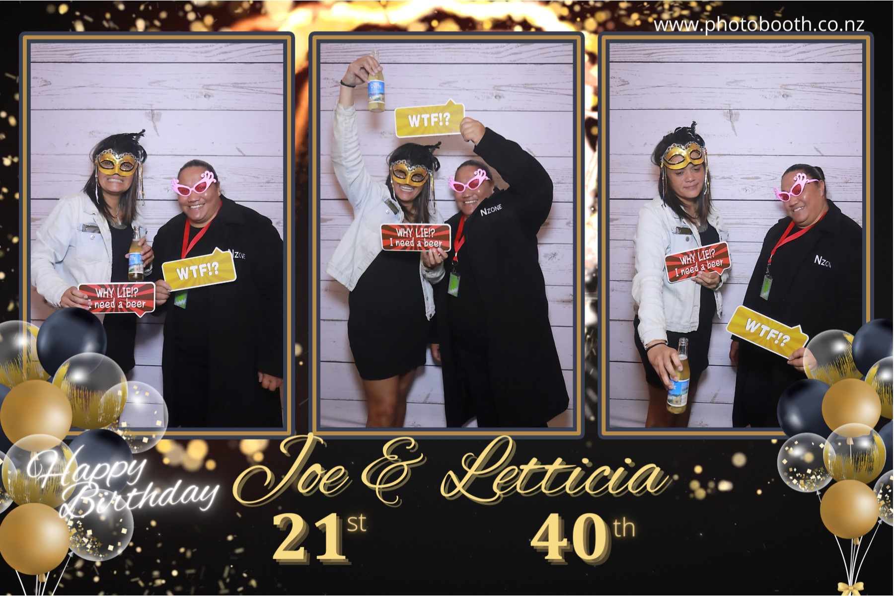 Letticia's 40th & Joe's 21st | View more photos from the event at gallery.photobooth.co.nz/u/SelfieCentral/Letticias-40th-Joes-21st