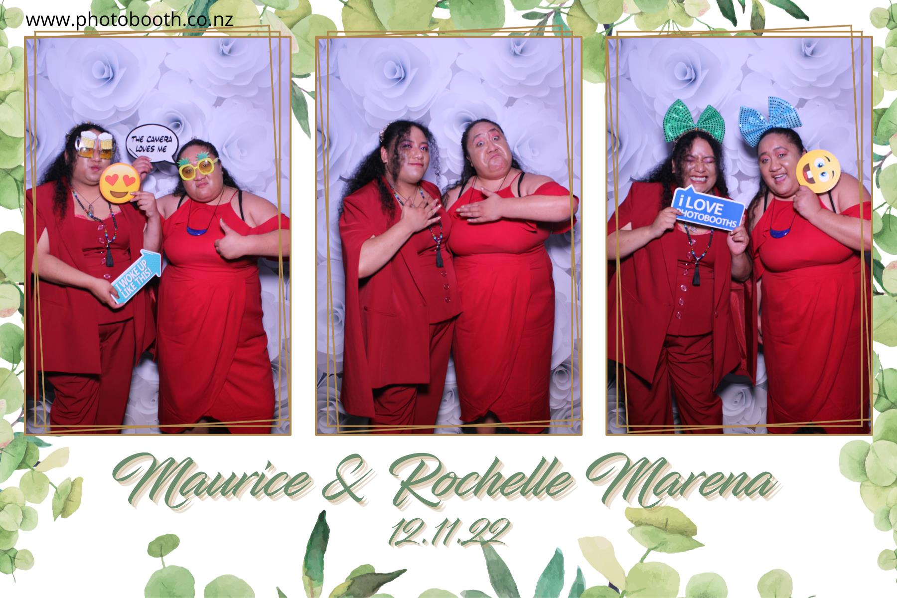 Maurice & Rochelle's Marena | View more photos from the event at gallery.photobooth.co.nz/u/SelfieCentral/Maurice-Rochelles-Marena