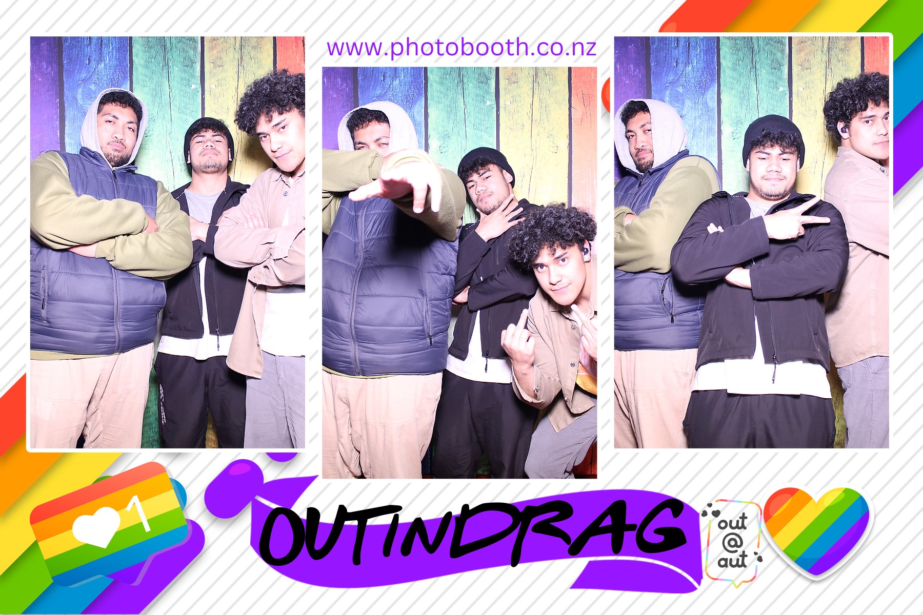 OUT AUT | View more photos from the event at gallery.photobooth.co.nz/u/SelfieCentral/OUT-AUT