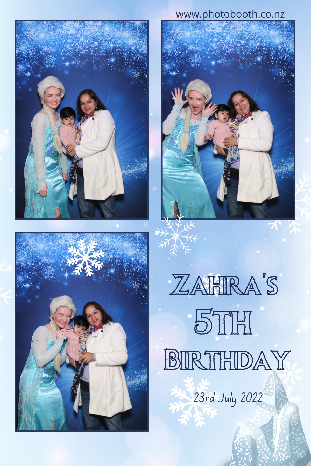Zahra's 5th Frozen Birthday Party | View more photos from the event at gallery.photobooth.co.nz/u/SelfieCentral/Zahras-5th-Frozen-Birthday-Party