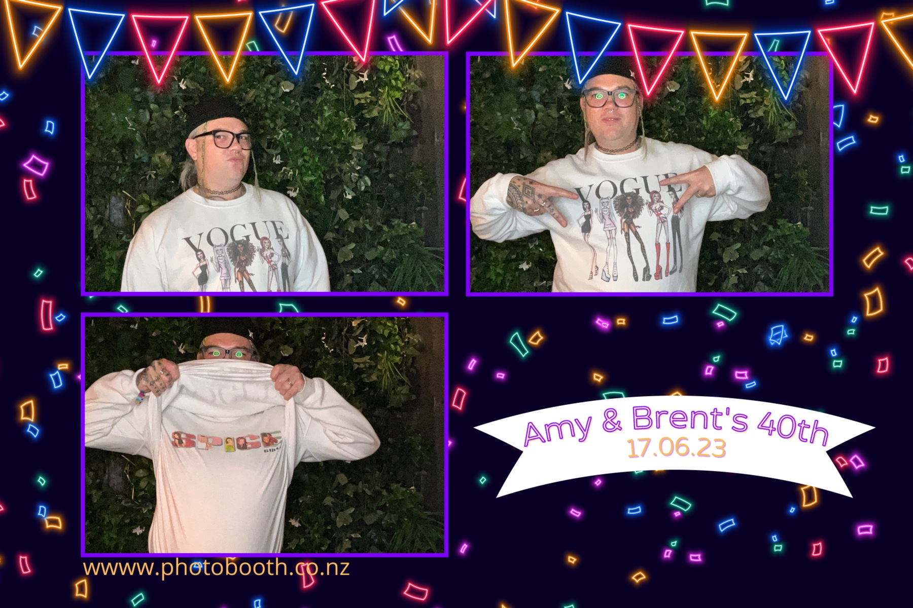 Amy and Brent's 40th | View more photos from the event at gallery.photobooth.co.nz/u/SelfieCentral/Amy-and-Brents-40th