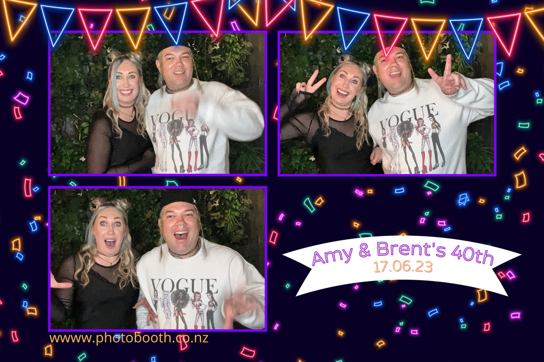 Amy and Brent's 40th | View more photos from the event at gallery.photobooth.co.nz/u/SelfieCentral/Amy-and-Brents-40th