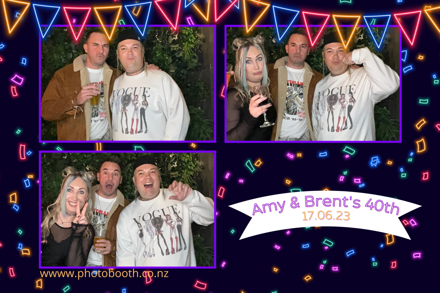 Amy and Brent's 40th | View more photos from the event at gallery.photobooth.co.nz/u/SelfieCentral/Amy-and-Brents-40th