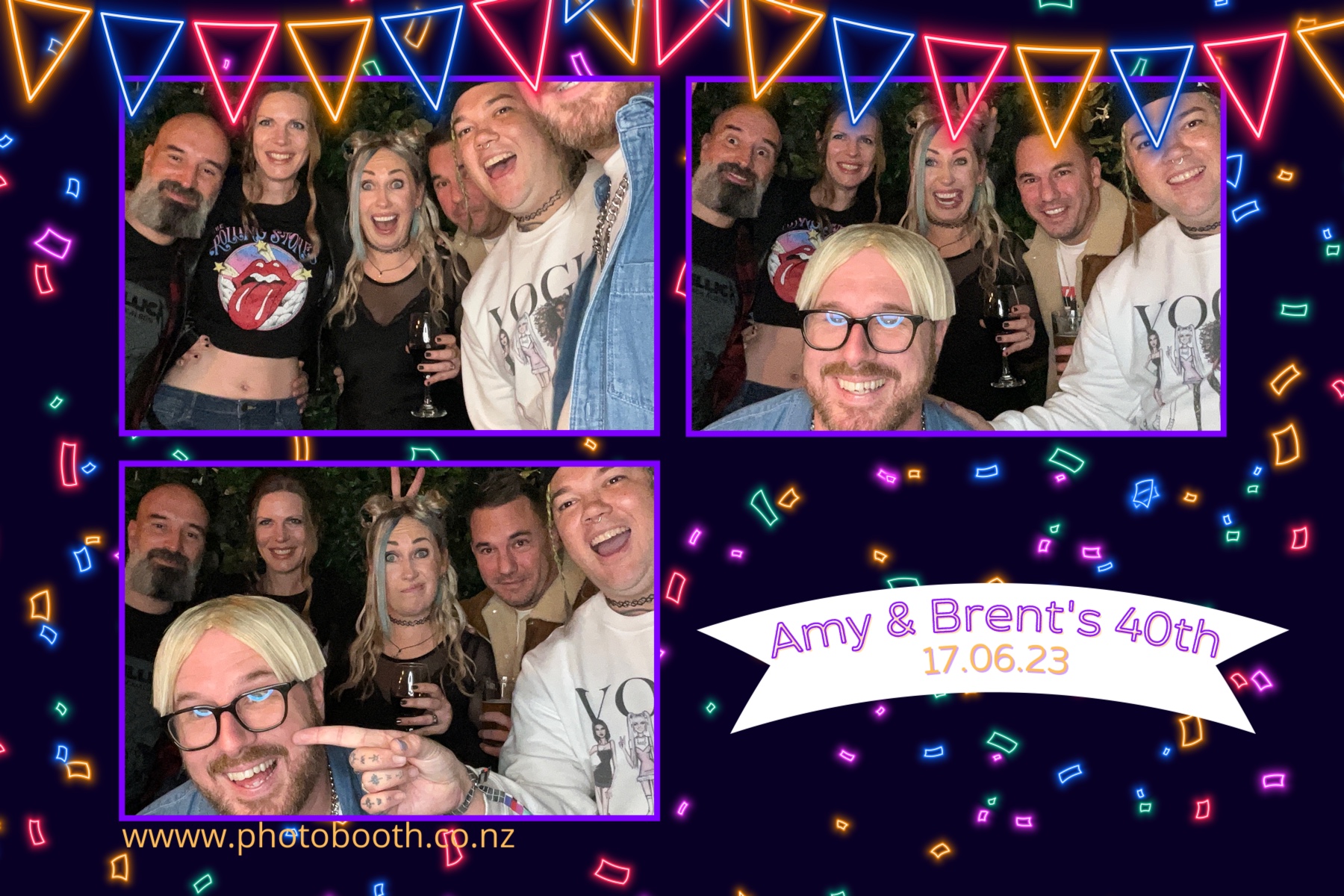 Amy and Brent's 40th | View more photos from the event at gallery.photobooth.co.nz/u/SelfieCentral/Amy-and-Brents-40th