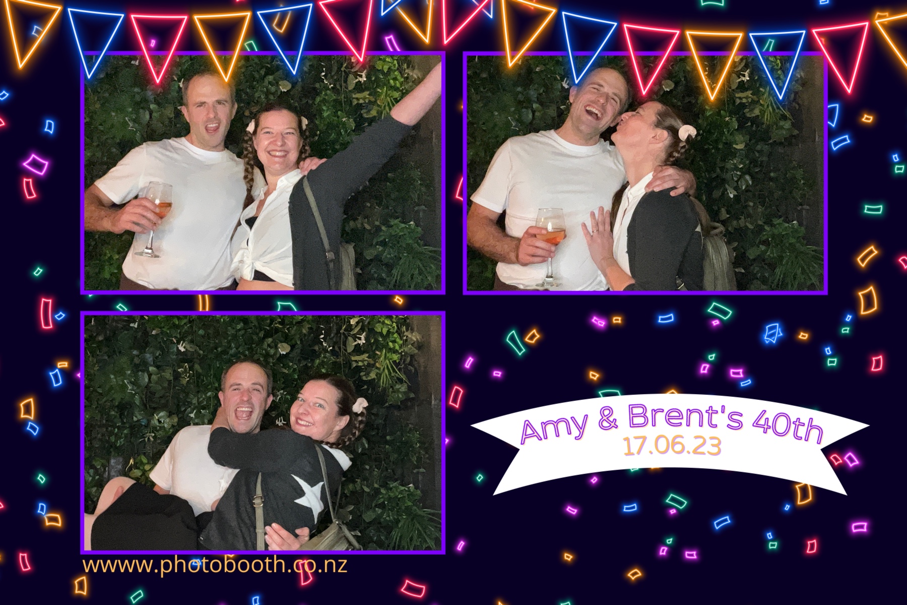 Amy and Brent's 40th | View more photos from the event at gallery.photobooth.co.nz/u/SelfieCentral/Amy-and-Brents-40th