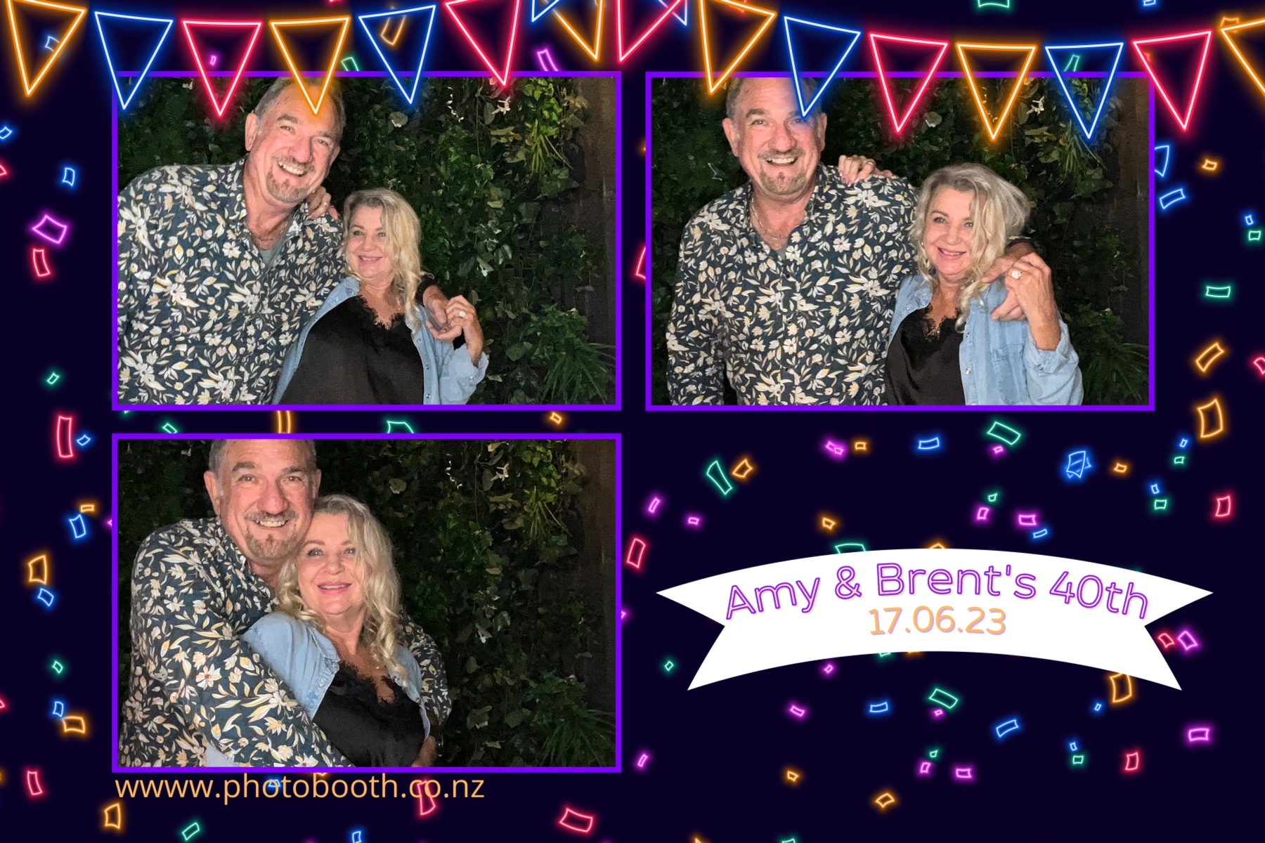 Amy and Brent's 40th | View more photos from the event at gallery.photobooth.co.nz/u/SelfieCentral/Amy-and-Brents-40th