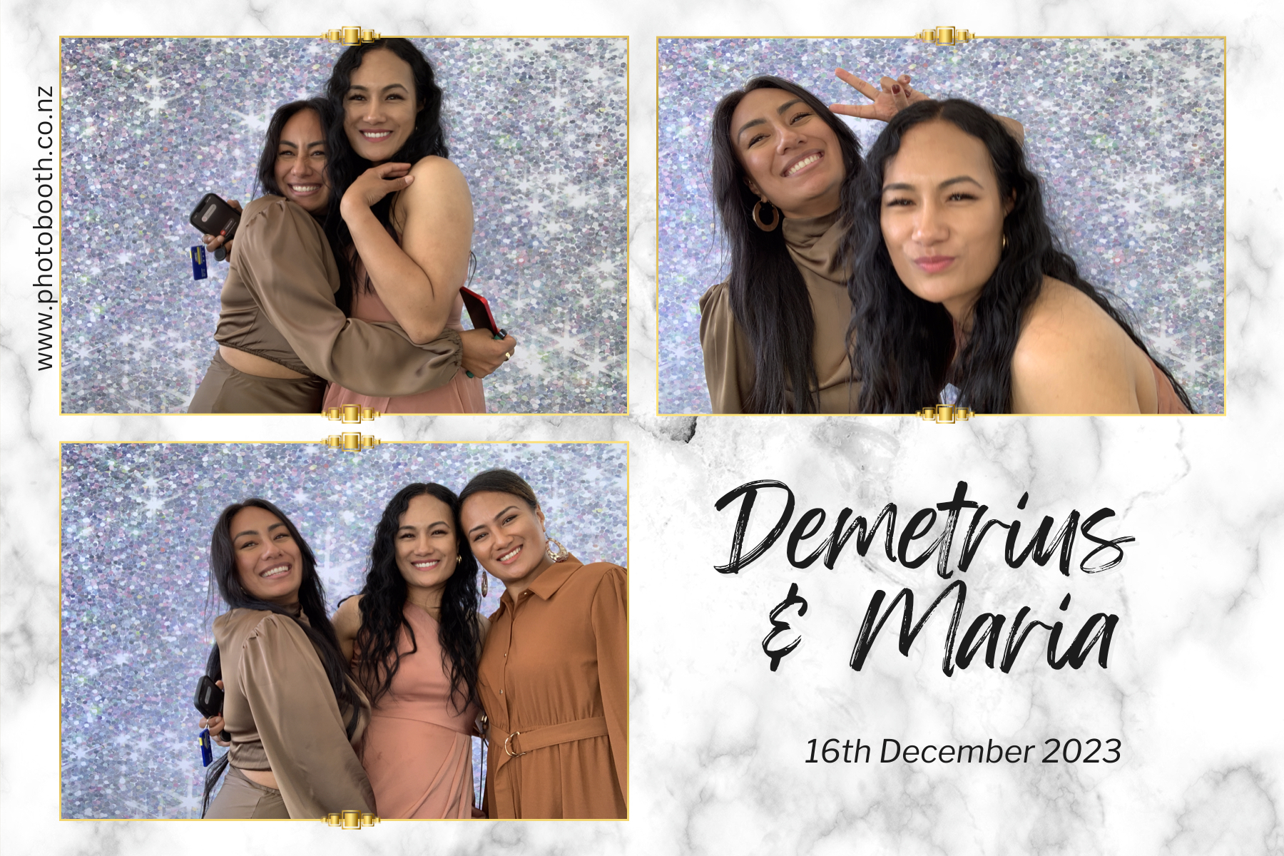 Demetrius and Maria's Wedding | View more photos from the event at gallery.photobooth.co.nz/u/SelfieCentral/Demetrius-and-Marias-Wedding