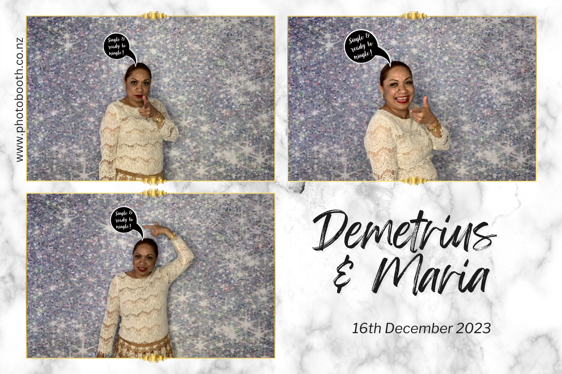 Demetrius and Maria's Wedding | View more photos from the event at gallery.photobooth.co.nz/u/SelfieCentral/Demetrius-and-Marias-Wedding