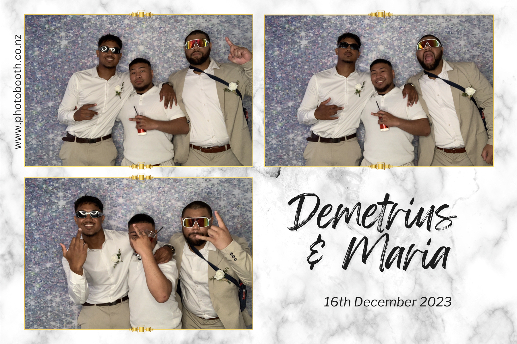 Demetrius and Maria's Wedding | View more photos from the event at gallery.photobooth.co.nz/u/SelfieCentral/Demetrius-and-Marias-Wedding