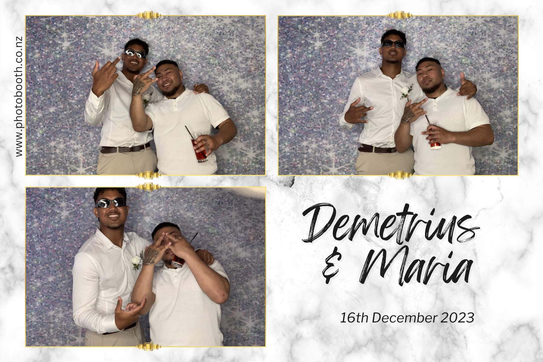 Demetrius and Maria's Wedding | View more photos from the event at gallery.photobooth.co.nz/u/SelfieCentral/Demetrius-and-Marias-Wedding