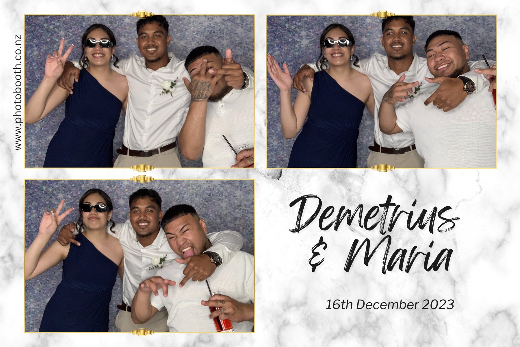 Demetrius and Maria's Wedding | View more photos from the event at gallery.photobooth.co.nz/u/SelfieCentral/Demetrius-and-Marias-Wedding