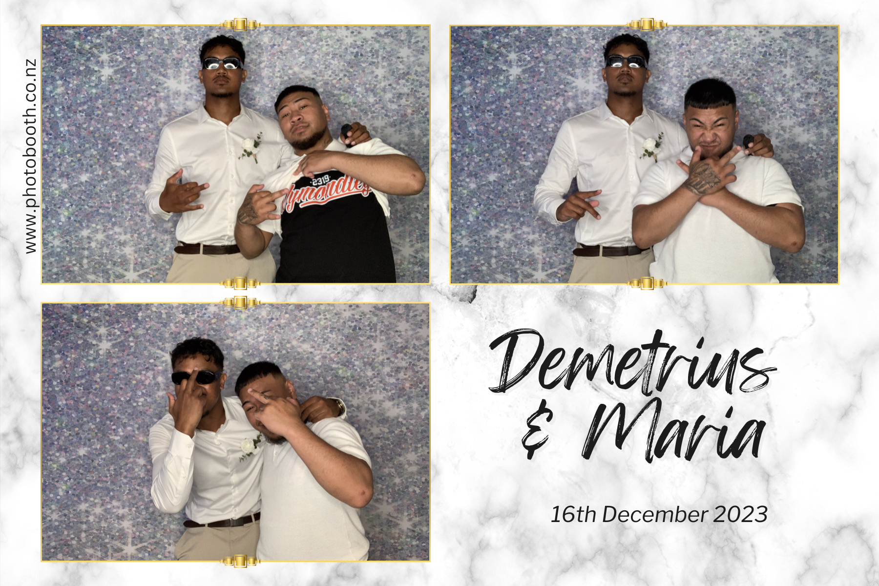Demetrius and Maria's Wedding | View more photos from the event at gallery.photobooth.co.nz/u/SelfieCentral/Demetrius-and-Marias-Wedding