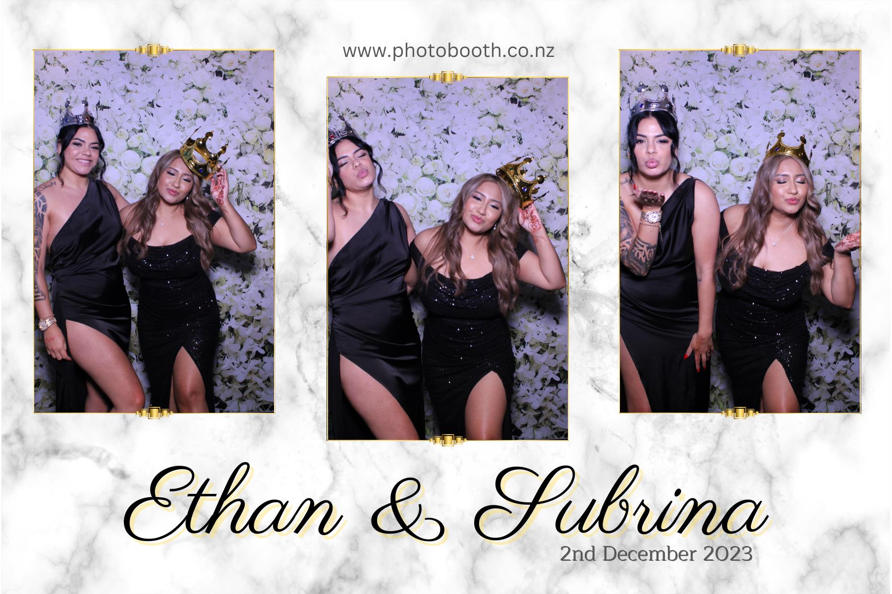 Ethan and Subrina's Wedding | View more photos from the event at gallery.photobooth.co.nz/u/SelfieCentral/Ethan-and-Subrinas-Wedding