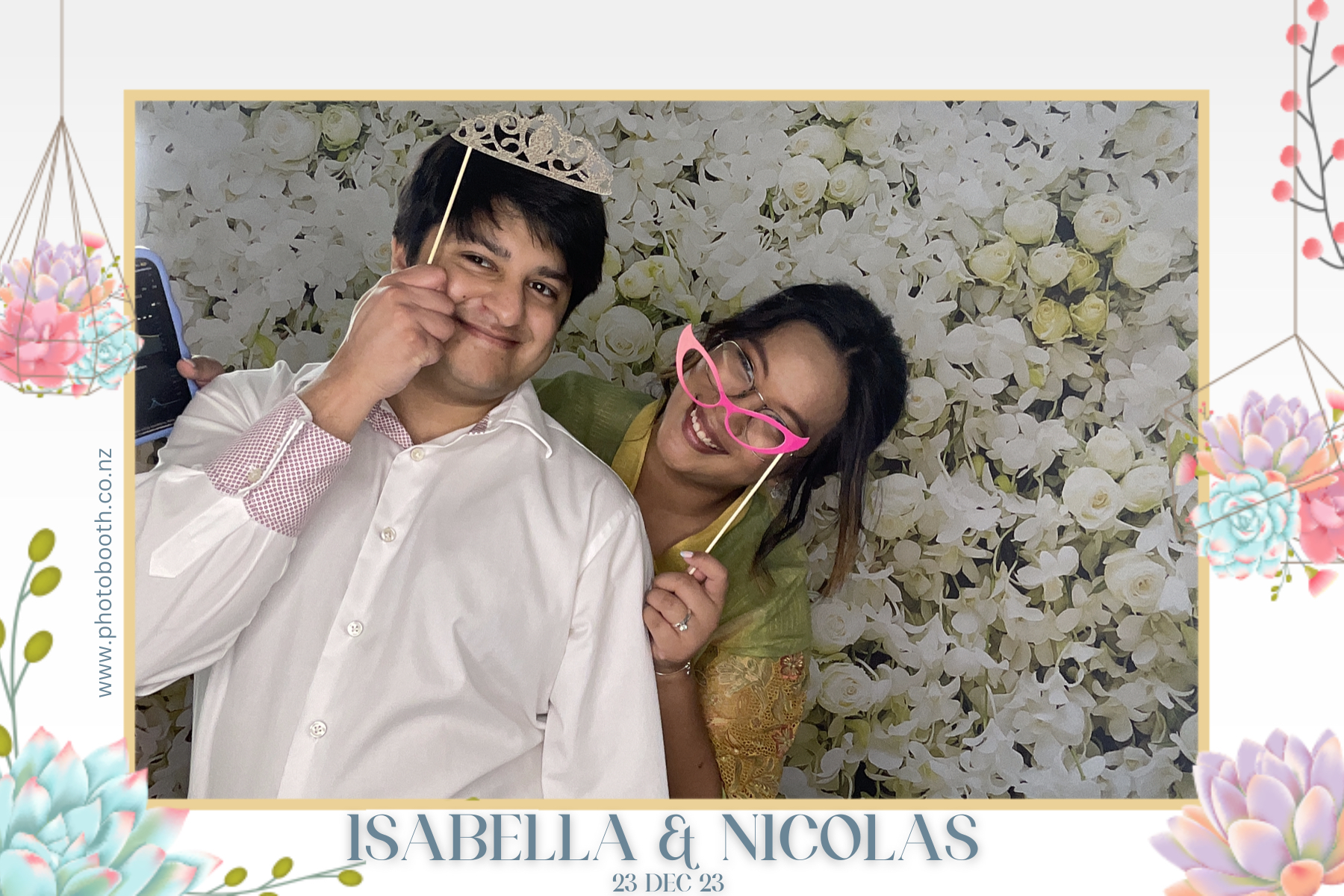 Isabella & Nicolas's Wedding | View more photos from the event at gallery.photobooth.co.nz/u/SelfieCentral/Isabella-Nicolass-Wedding