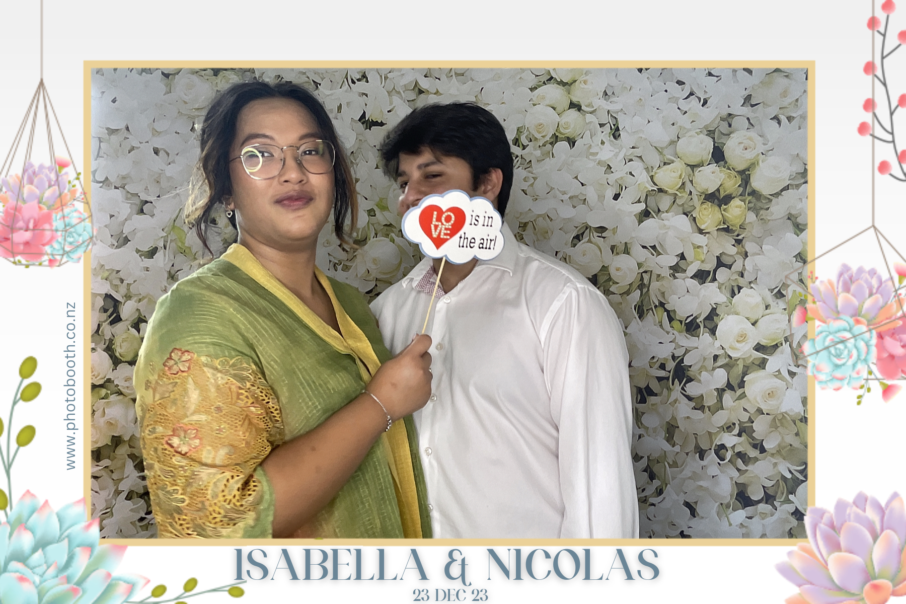 Isabella & Nicolas's Wedding | View more photos from the event at gallery.photobooth.co.nz/u/SelfieCentral/Isabella-Nicolass-Wedding