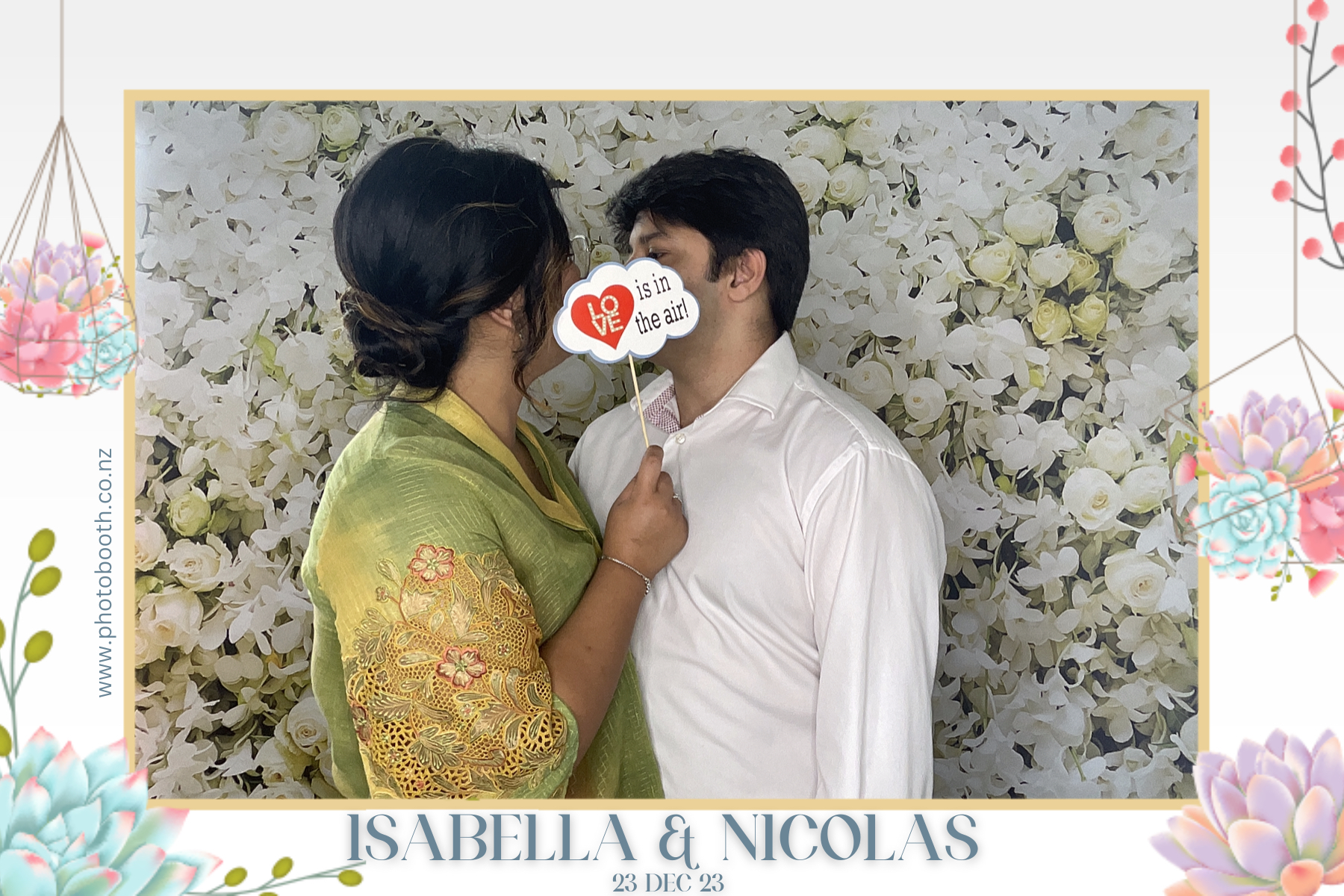 Isabella & Nicolas's Wedding | View more photos from the event at gallery.photobooth.co.nz/u/SelfieCentral/Isabella-Nicolass-Wedding