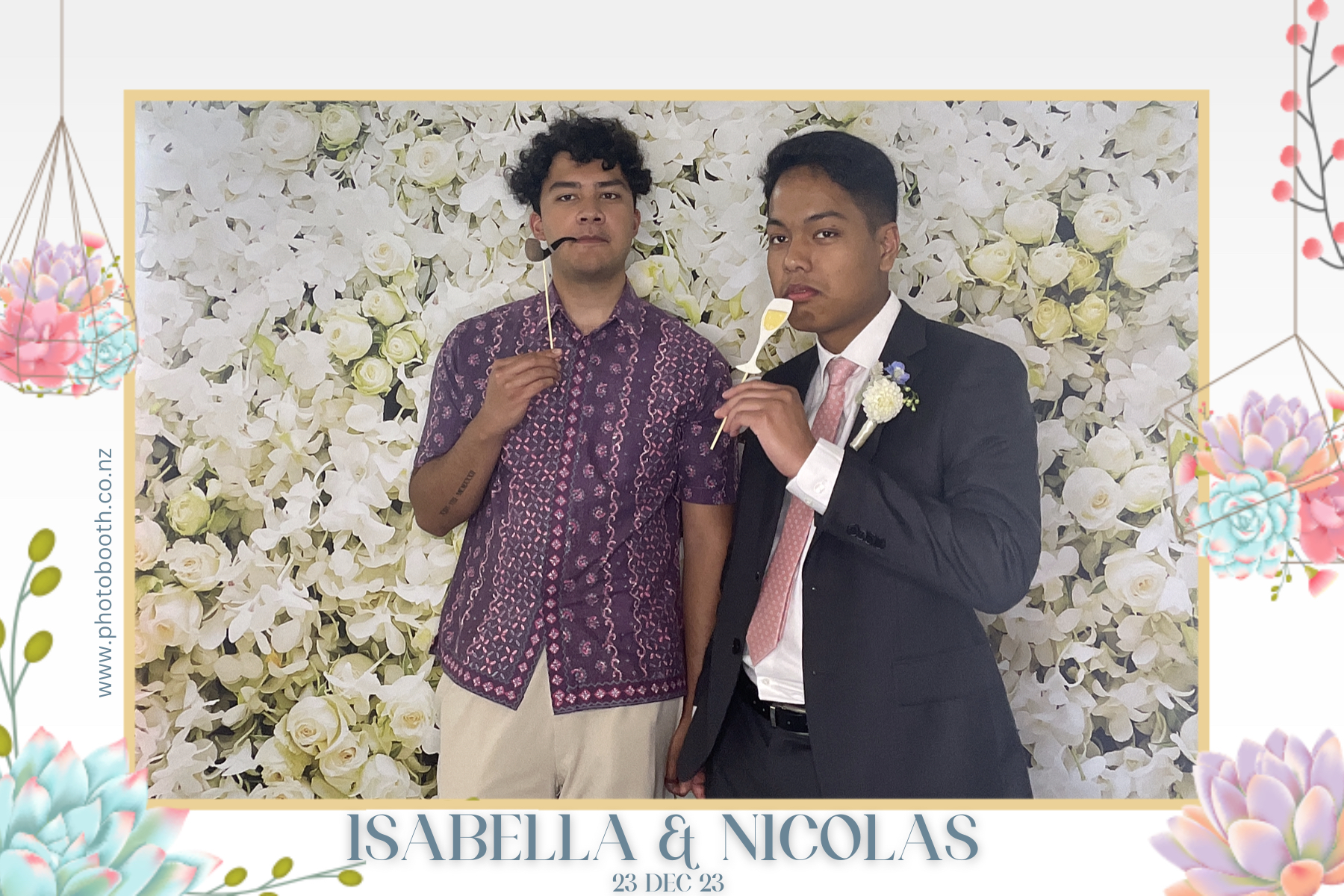 Isabella & Nicolas's Wedding | View more photos from the event at gallery.photobooth.co.nz/u/SelfieCentral/Isabella-Nicolass-Wedding