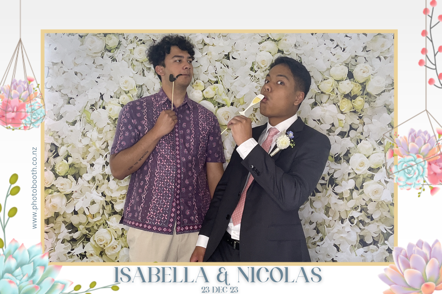 Isabella & Nicolas's Wedding | View more photos from the event at gallery.photobooth.co.nz/u/SelfieCentral/Isabella-Nicolass-Wedding