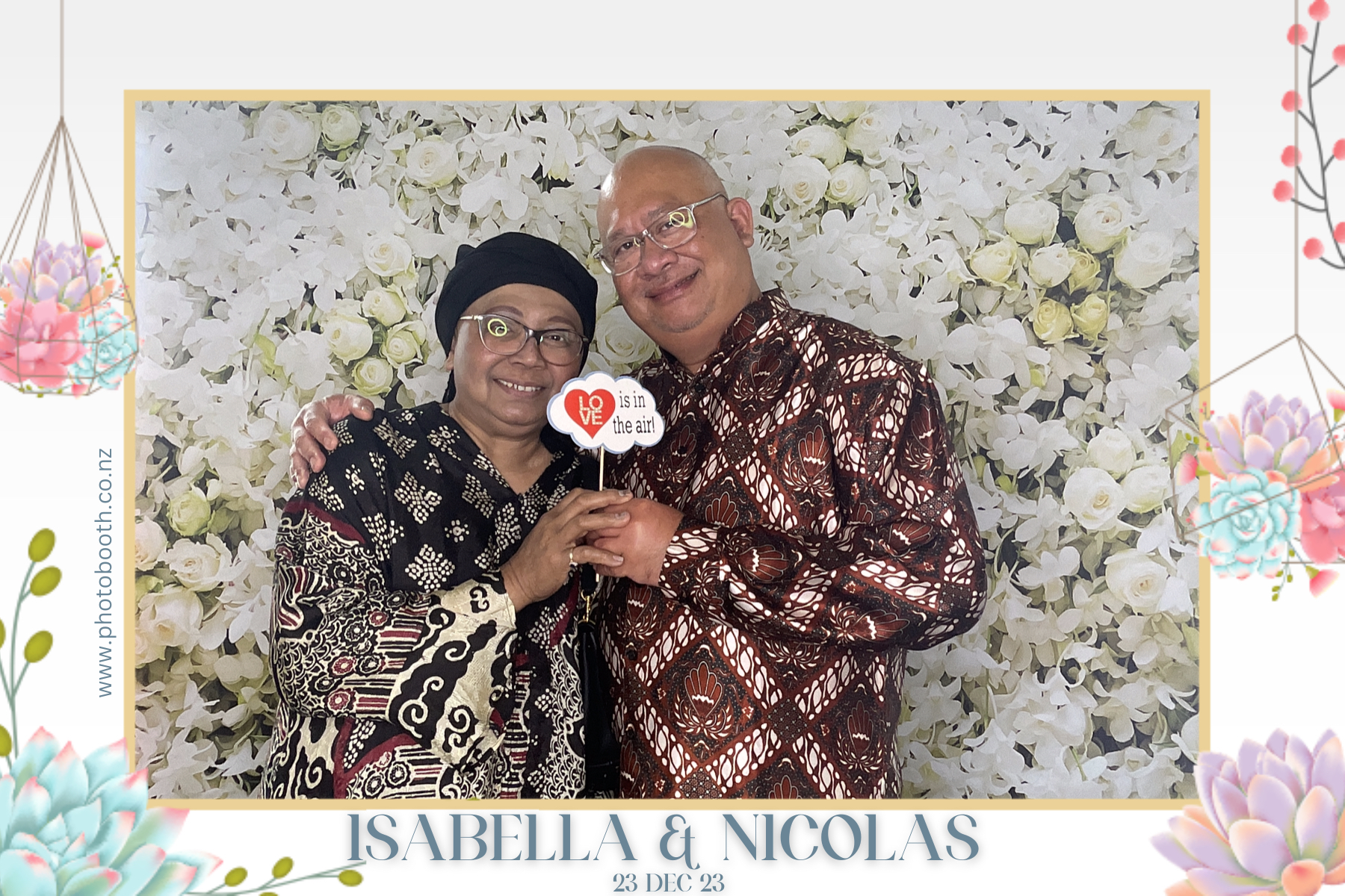 Isabella & Nicolas's Wedding | View more photos from the event at gallery.photobooth.co.nz/u/SelfieCentral/Isabella-Nicolass-Wedding