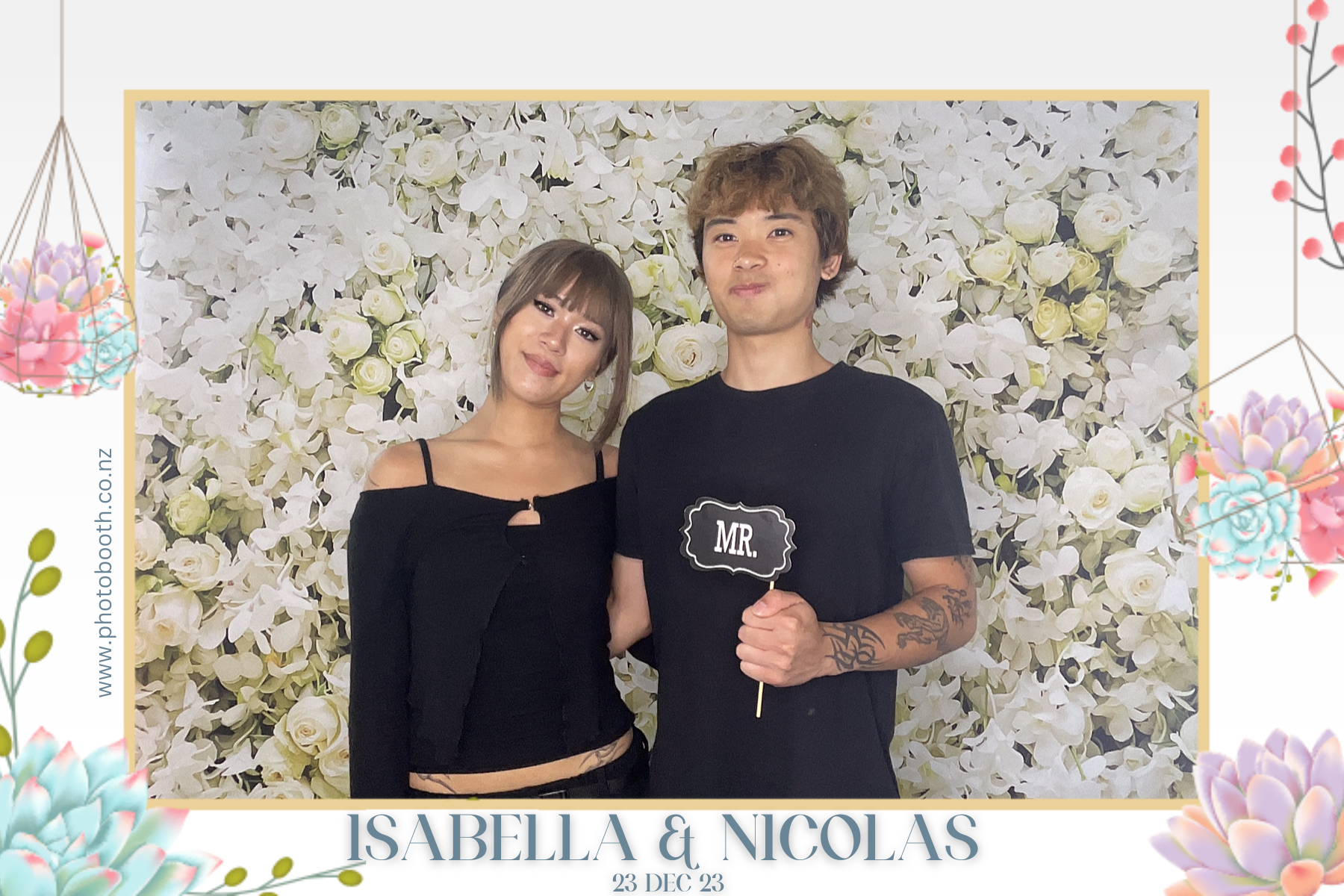 Isabella & Nicolas's Wedding | View more photos from the event at gallery.photobooth.co.nz/u/SelfieCentral/Isabella-Nicolass-Wedding