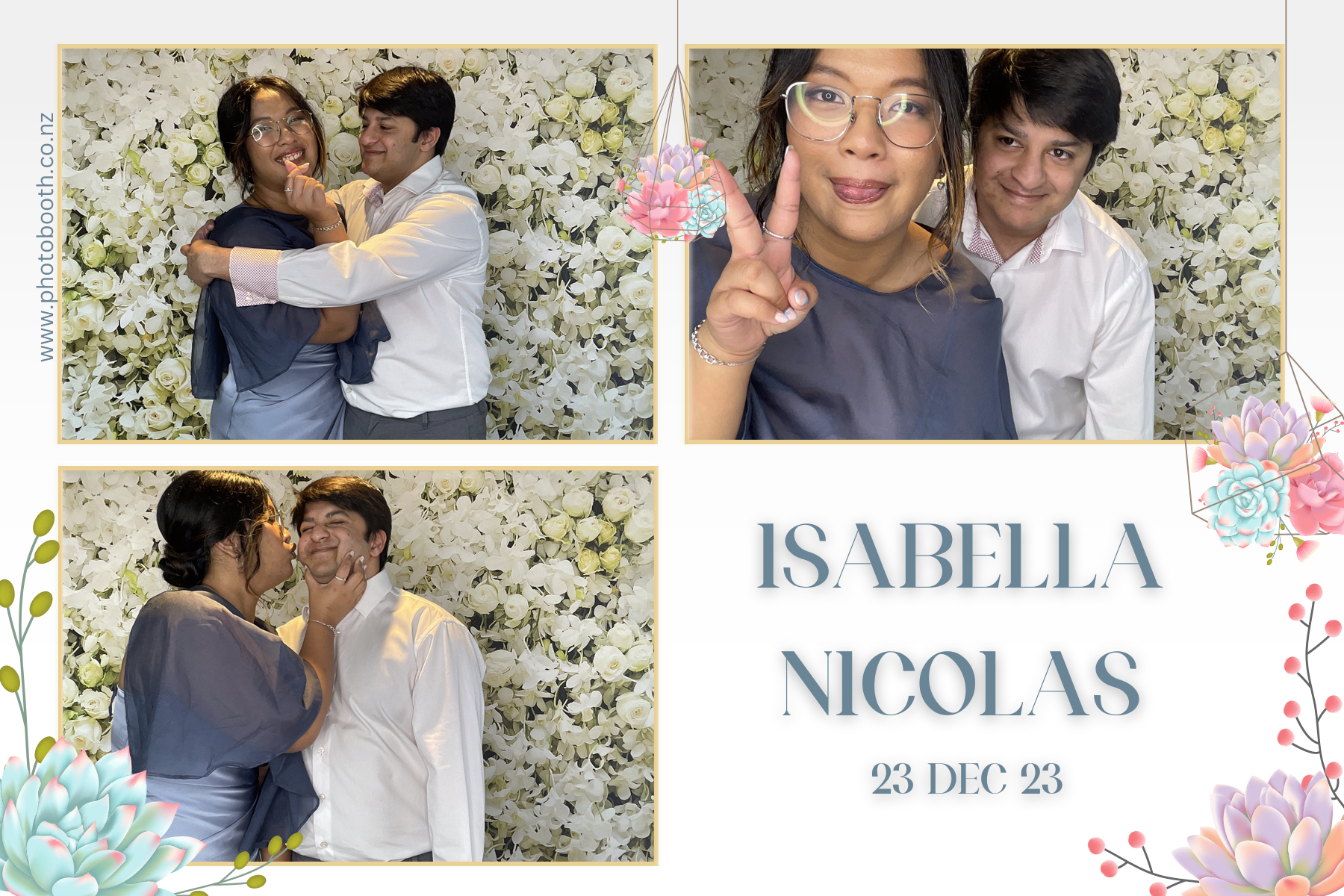 Isabella & Nicolas's Wedding | View more photos from the event at gallery.photobooth.co.nz/u/SelfieCentral/Isabella-Nicolass-Wedding