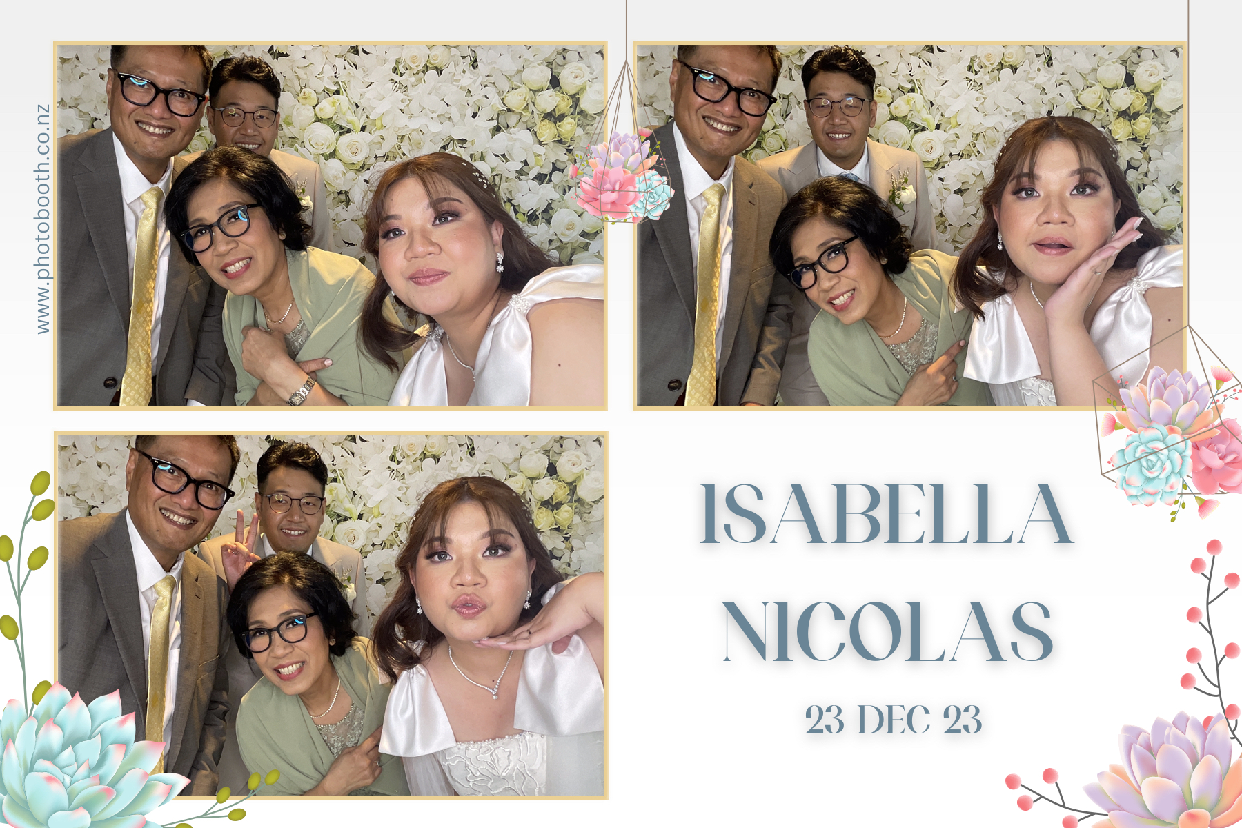 Isabella & Nicolas's Wedding | View more photos from the event at gallery.photobooth.co.nz/u/SelfieCentral/Isabella-Nicolass-Wedding