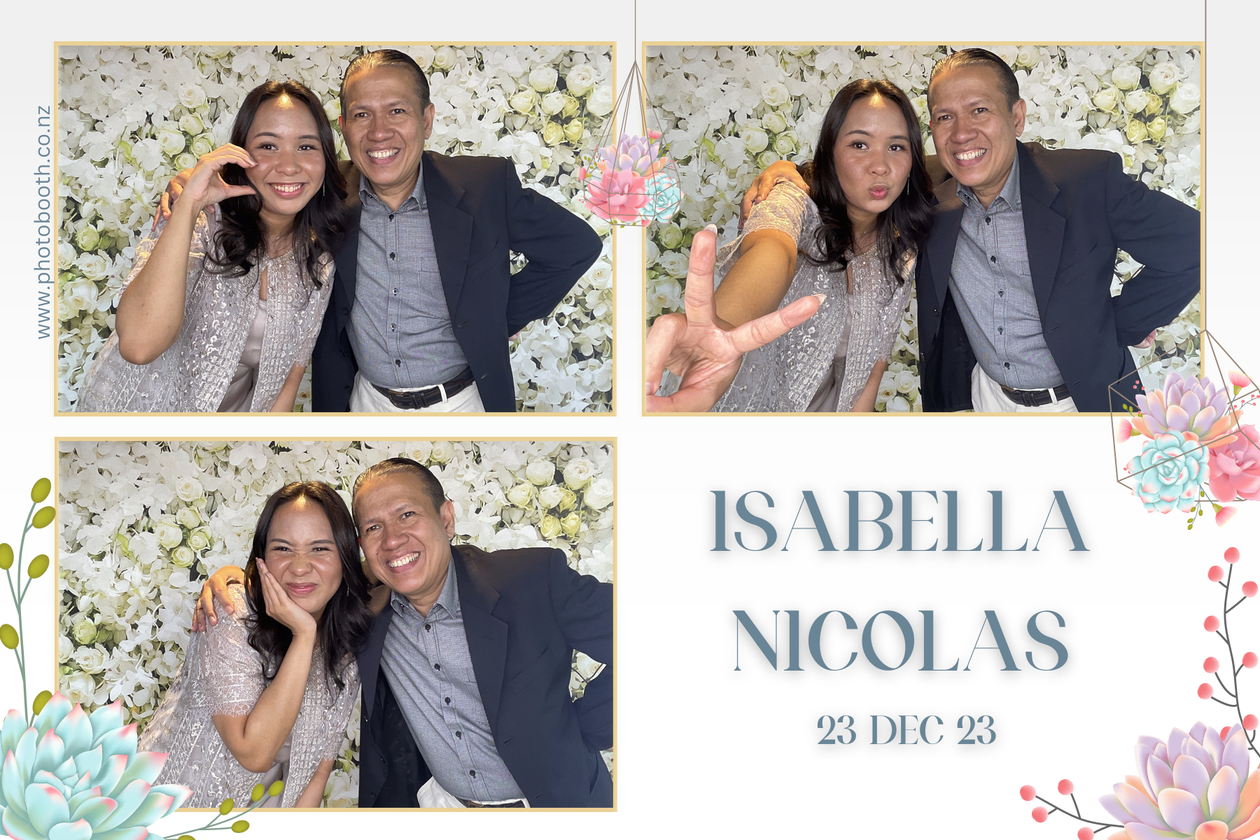 Isabella & Nicolas's Wedding | View more photos from the event at gallery.photobooth.co.nz/u/SelfieCentral/Isabella-Nicolass-Wedding