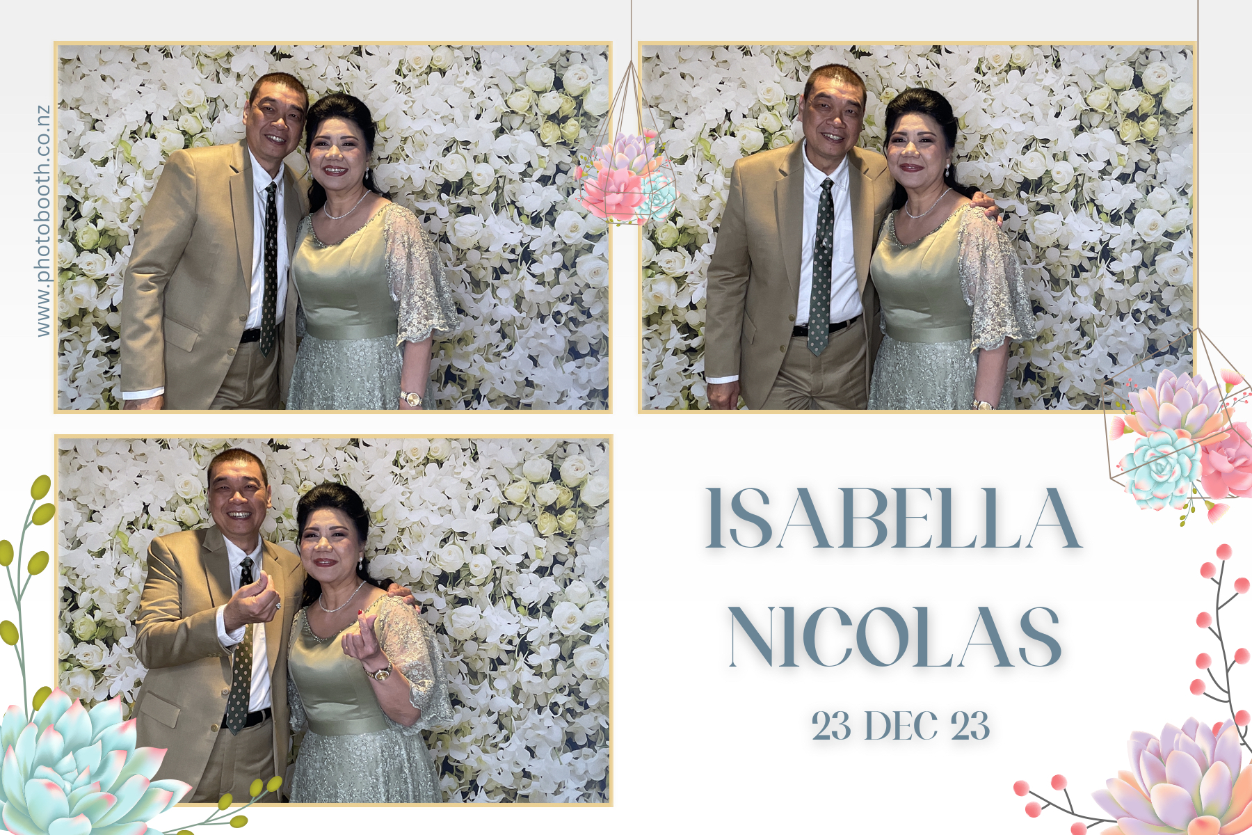 Isabella & Nicolas's Wedding | View more photos from the event at gallery.photobooth.co.nz/u/SelfieCentral/Isabella-Nicolass-Wedding