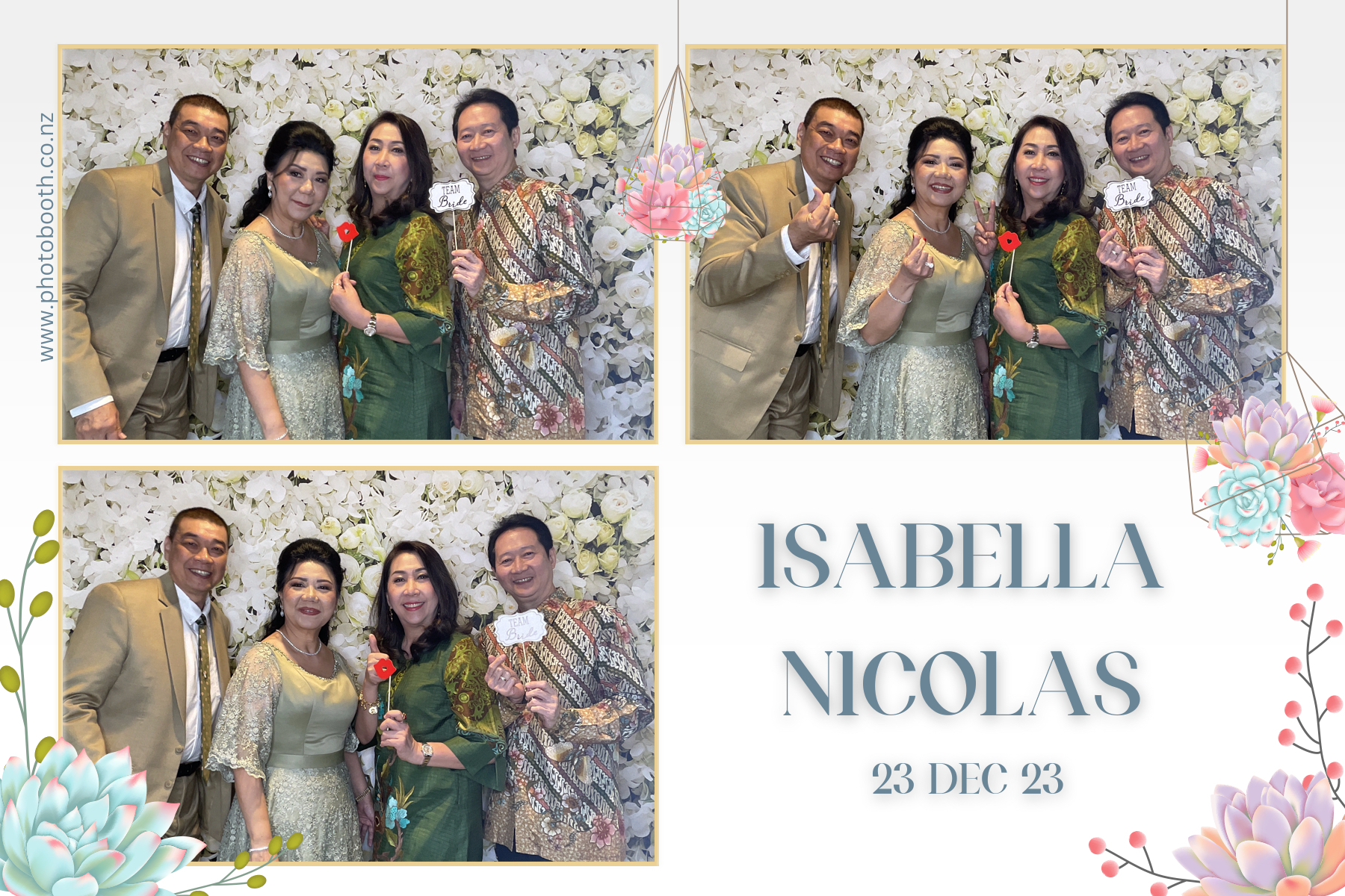 Isabella & Nicolas's Wedding | View more photos from the event at gallery.photobooth.co.nz/u/SelfieCentral/Isabella-Nicolass-Wedding