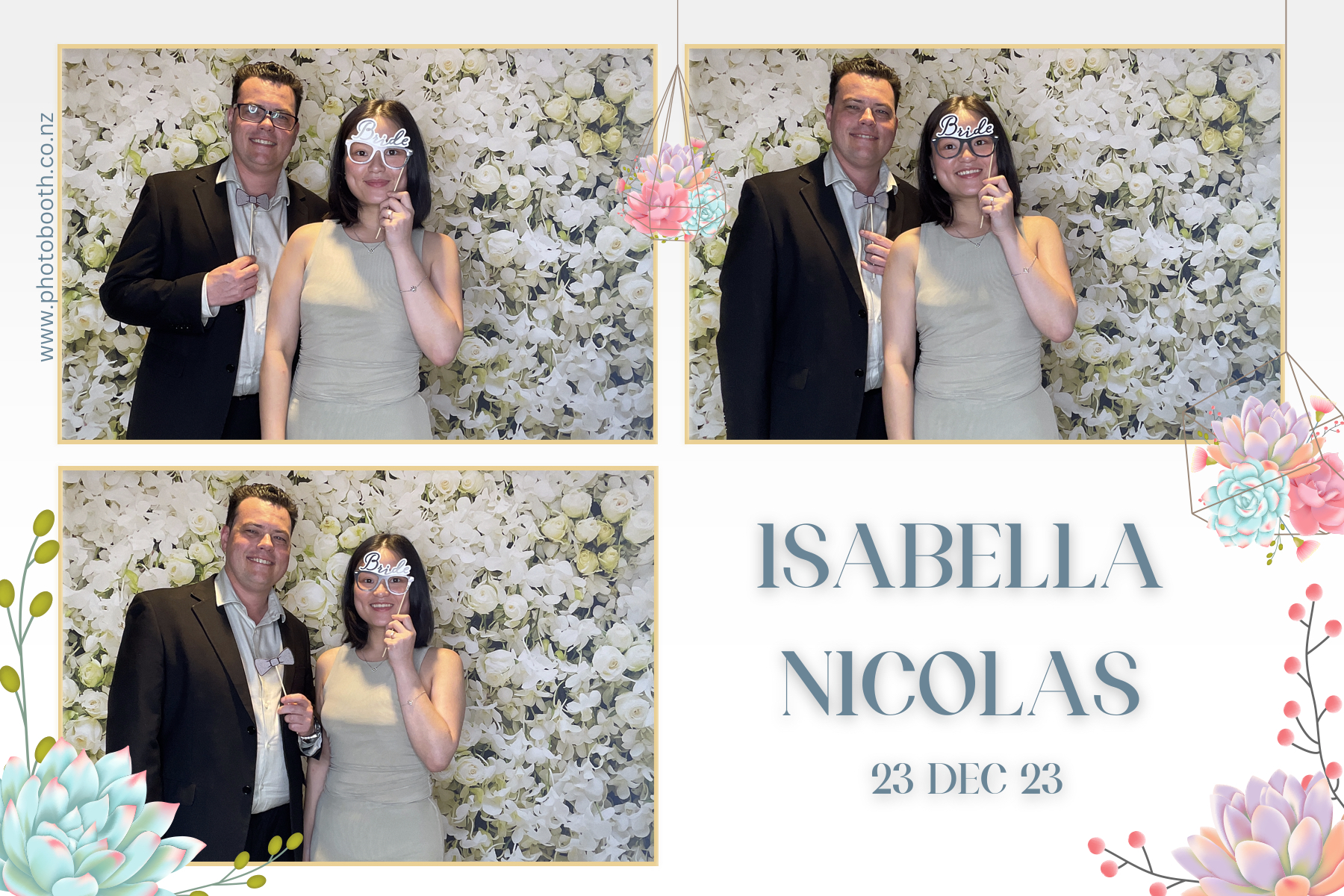 Isabella & Nicolas's Wedding | View more photos from the event at gallery.photobooth.co.nz/u/SelfieCentral/Isabella-Nicolass-Wedding