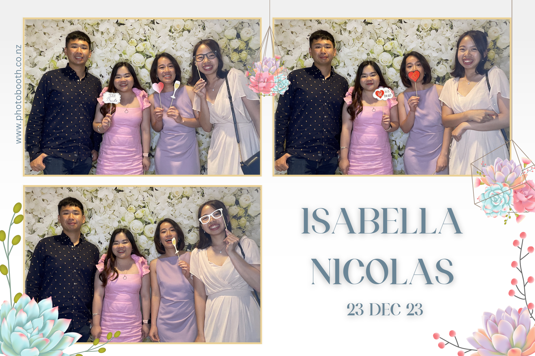 Isabella & Nicolas's Wedding | View more photos from the event at gallery.photobooth.co.nz/u/SelfieCentral/Isabella-Nicolass-Wedding