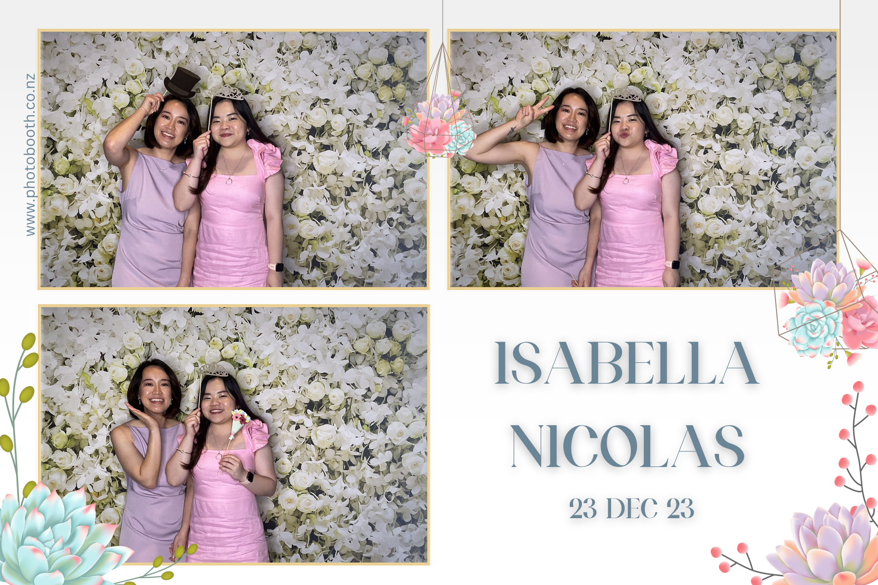 Isabella & Nicolas's Wedding | View more photos from the event at gallery.photobooth.co.nz/u/SelfieCentral/Isabella-Nicolass-Wedding
