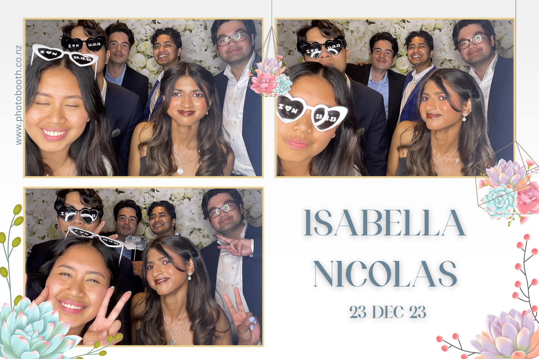 Isabella & Nicolas's Wedding | View more photos from the event at gallery.photobooth.co.nz/u/SelfieCentral/Isabella-Nicolass-Wedding