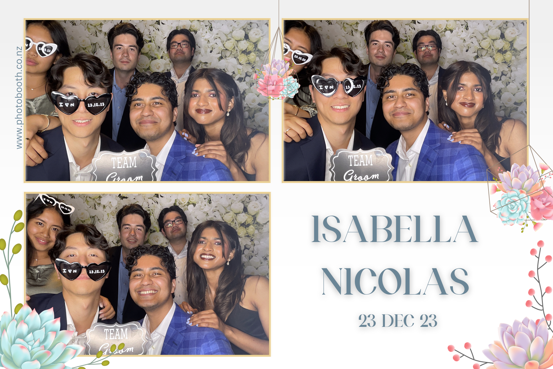 Isabella & Nicolas's Wedding | View more photos from the event at gallery.photobooth.co.nz/u/SelfieCentral/Isabella-Nicolass-Wedding