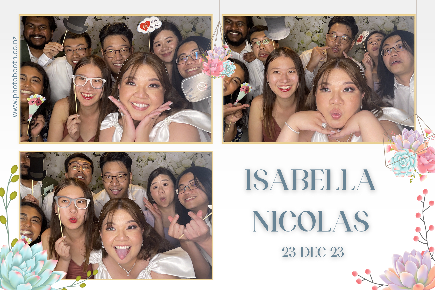 Isabella & Nicolas's Wedding | View more photos from the event at gallery.photobooth.co.nz/u/SelfieCentral/Isabella-Nicolass-Wedding