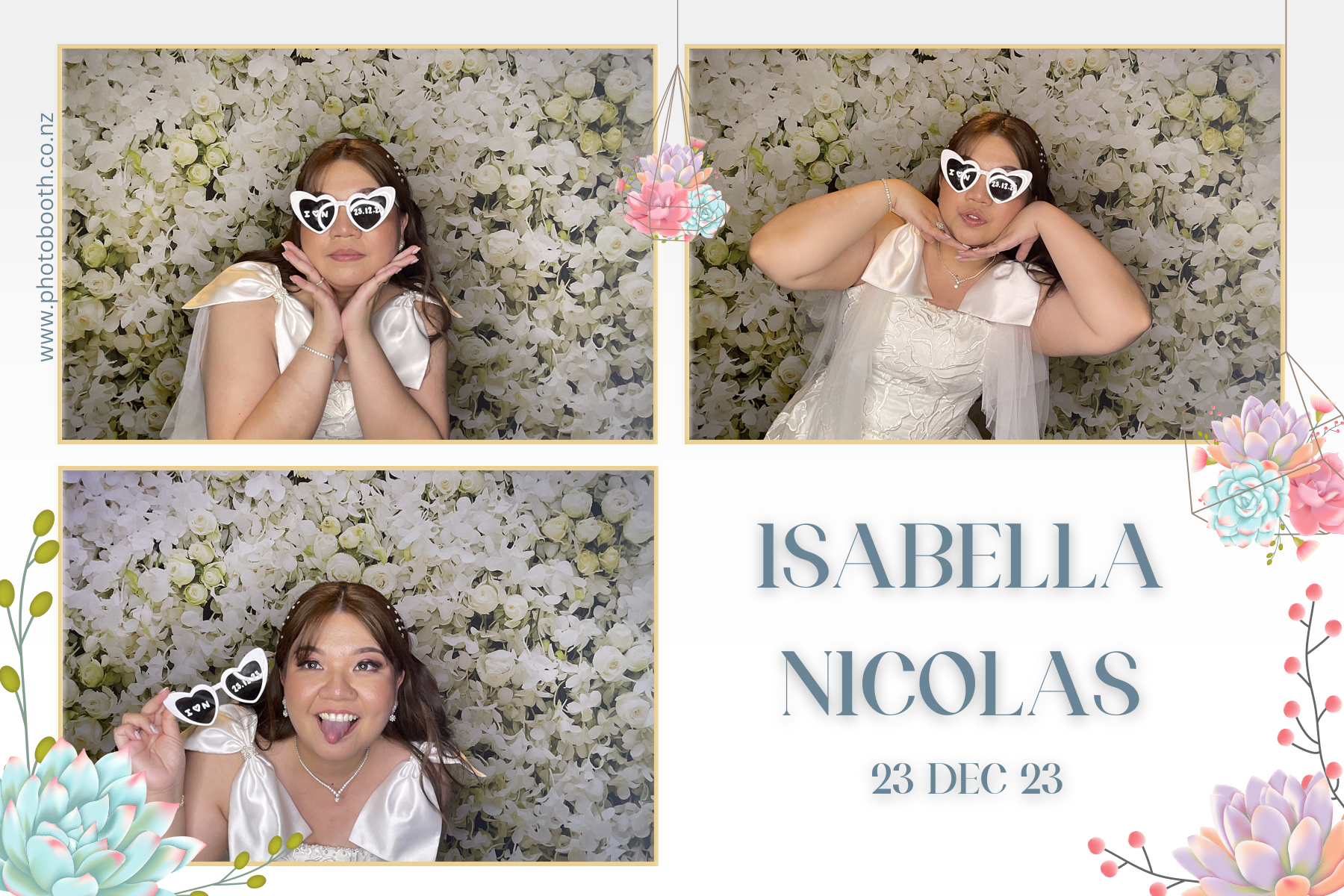 Isabella & Nicolas's Wedding | View more photos from the event at gallery.photobooth.co.nz/u/SelfieCentral/Isabella-Nicolass-Wedding
