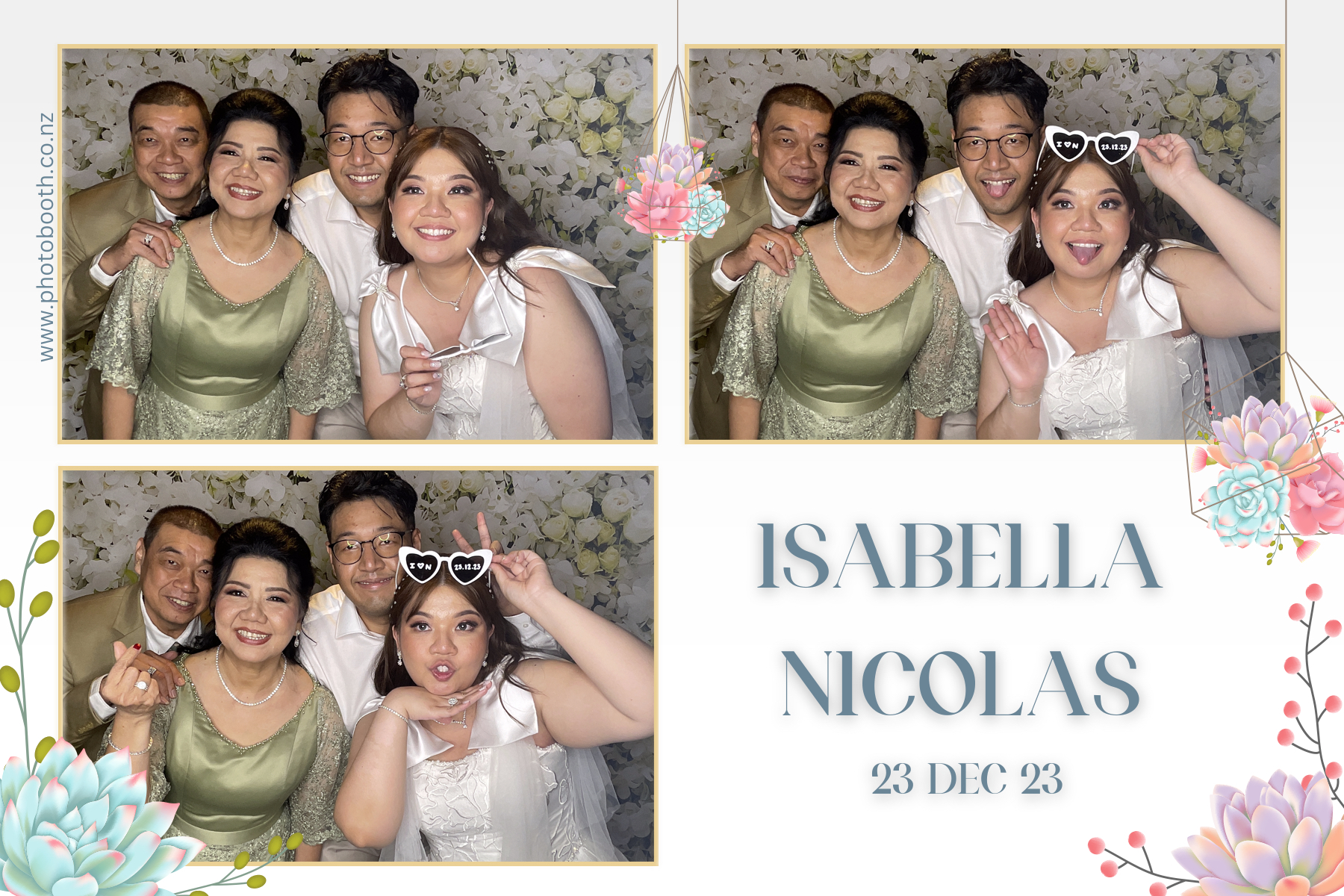Isabella & Nicolas's Wedding | View more photos from the event at gallery.photobooth.co.nz/u/SelfieCentral/Isabella-Nicolass-Wedding